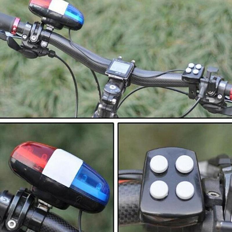6 Led 4 Bicycles Bell Police Car Light Electronic Horn Siren For Bike Scooter