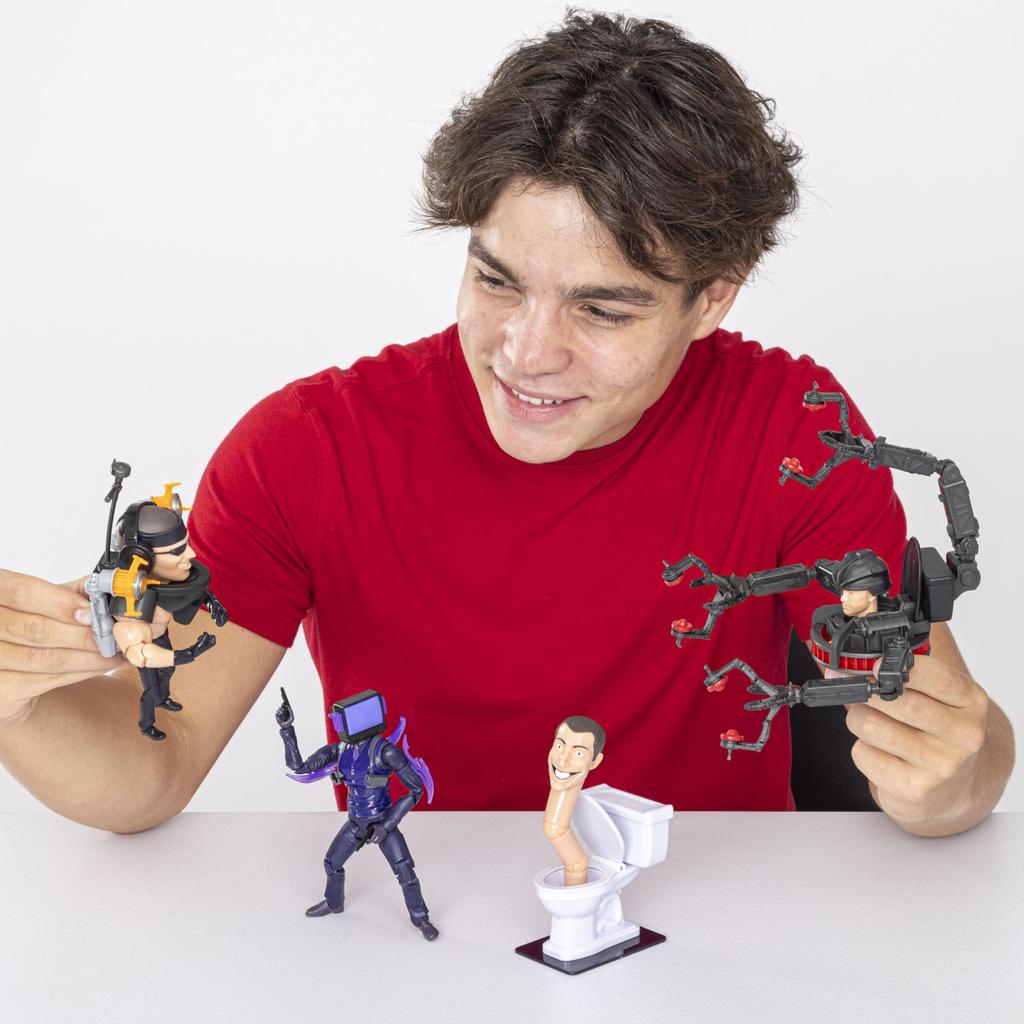 SKIBIDI TOILET Series 2 Deluxe Toilet Figure 6-inch Collectible YouTube Animation Licensed Dark TV Man