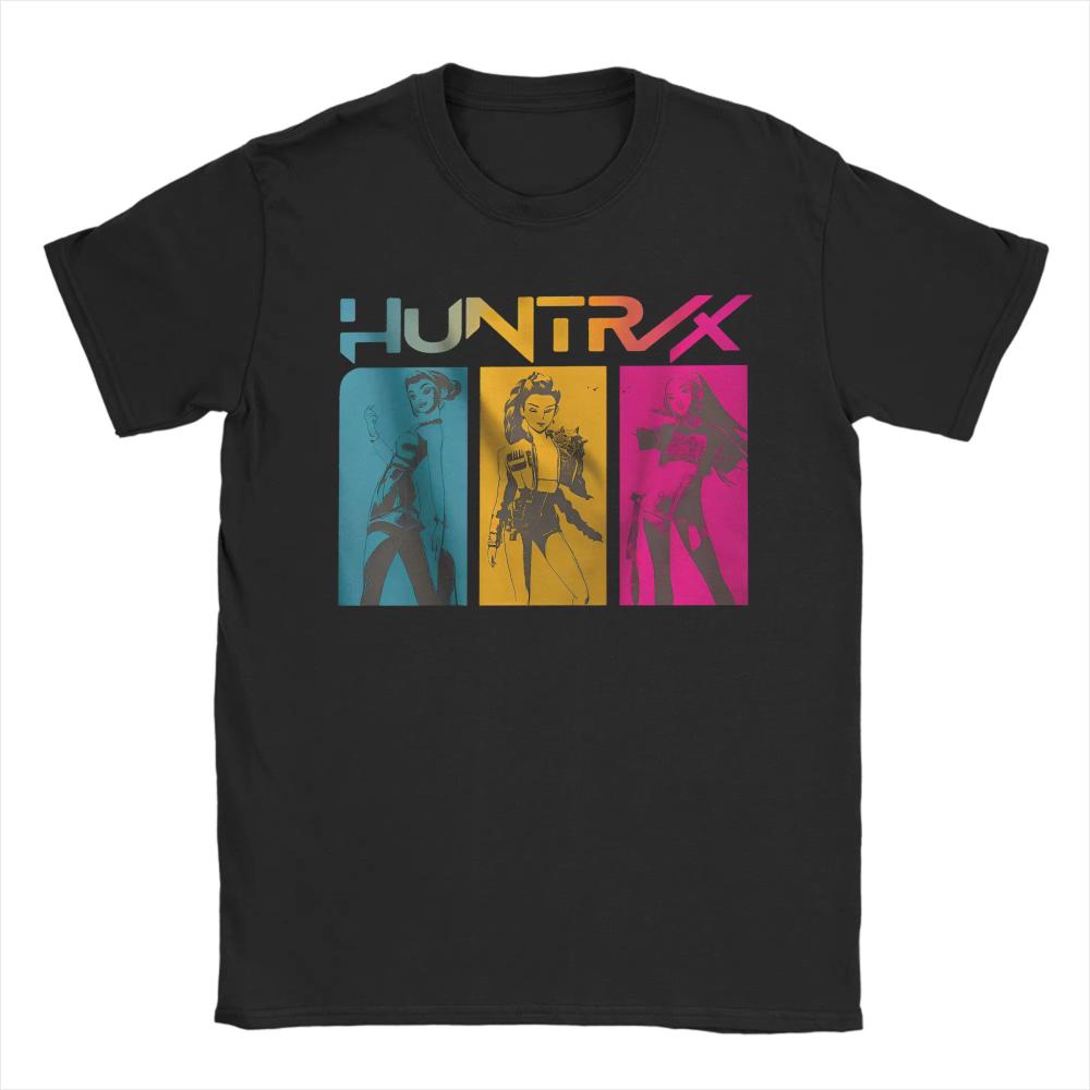 Herren Damen T-Shirt Huntrix Kpop Dämonenjäger T-Shirts Streetstyle Custom Hip Hop Strand T-Shirts Übergroße Baumwollkleidung Geburtstag