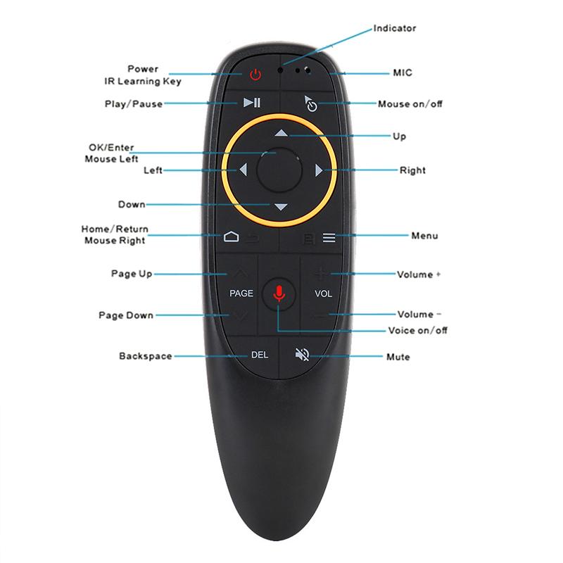G10S Air Mouse Pilot głosowy 2.4G Bezprzewodowy Żyroskop Uczenie podczerwienią Dla H96 Max X88 Pro X96 Max Android TV Box Hk1