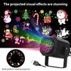 Christmas Halloween Projector Lights Outdoor 16 Pattern Slide LED Laser Projector Light Indoor Holiday Party Wall Decoration