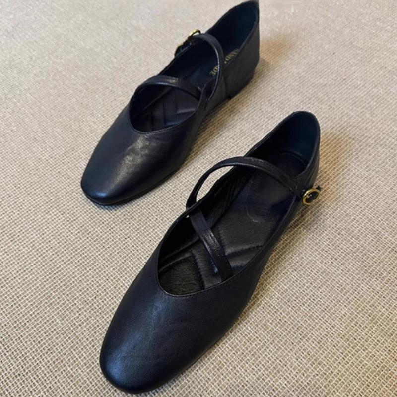 Soft leather version~ Mary Jane shoes 2025 spring new retro women's shoes summer flats versatile small leather shoes single shoes