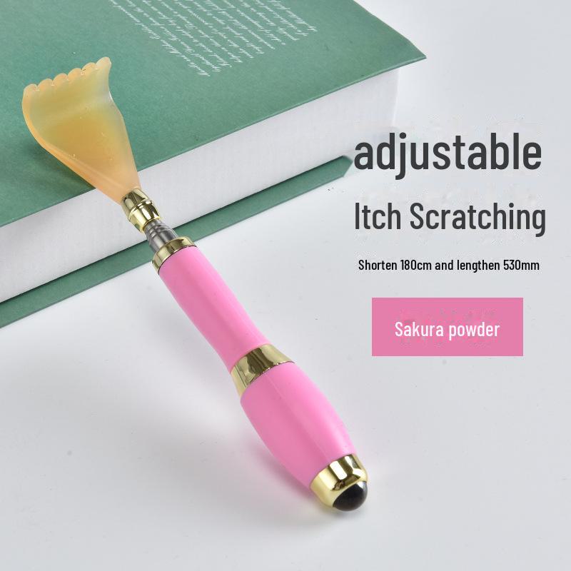 Zgarietor pentru spate telescopic din otel inoxidabil cu masaj cu margele magnetice