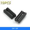 10Pcs Dip6 Dip8 Dip14 Dip16 Dip18 Dip20 Dip28 Dip40 Pins Round Hole Ic Socket Connector Dip 6 8 14 16 18 20 24 28 40 Pin Sockets
