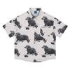 Yipin Unisex Retro Graffiti Puppy Print Skate T-shirt