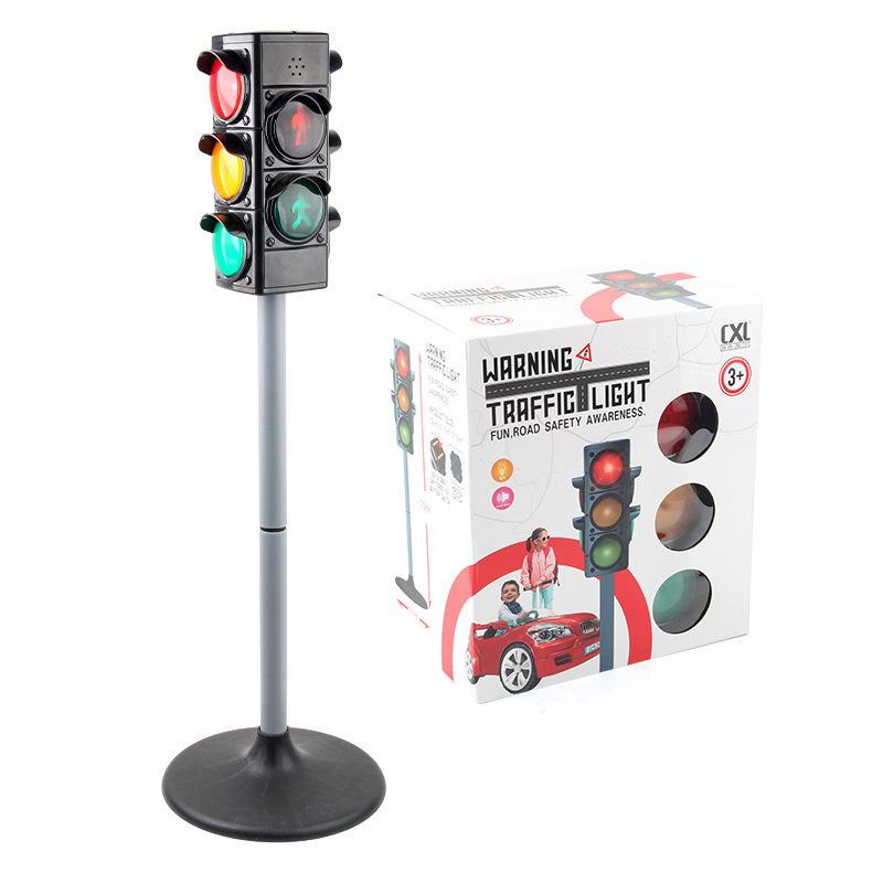 Children's Traffic Light Toy - Educational Road Sign Model and Scene Ornament