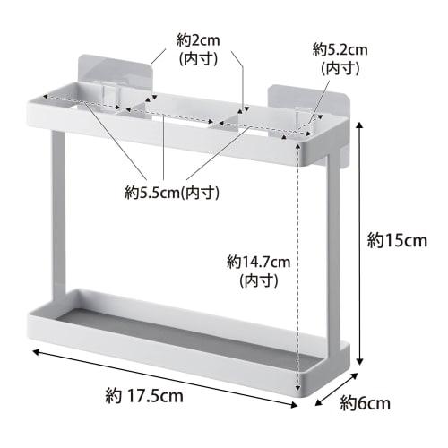 Yamazaki Tower Film Hook Wrap Holder, White, Approx. W17.5 x D6 x H15cm (excluding film hooks), Tower, Wrap Storage, Wrap Case, Kitchen Storage, Float