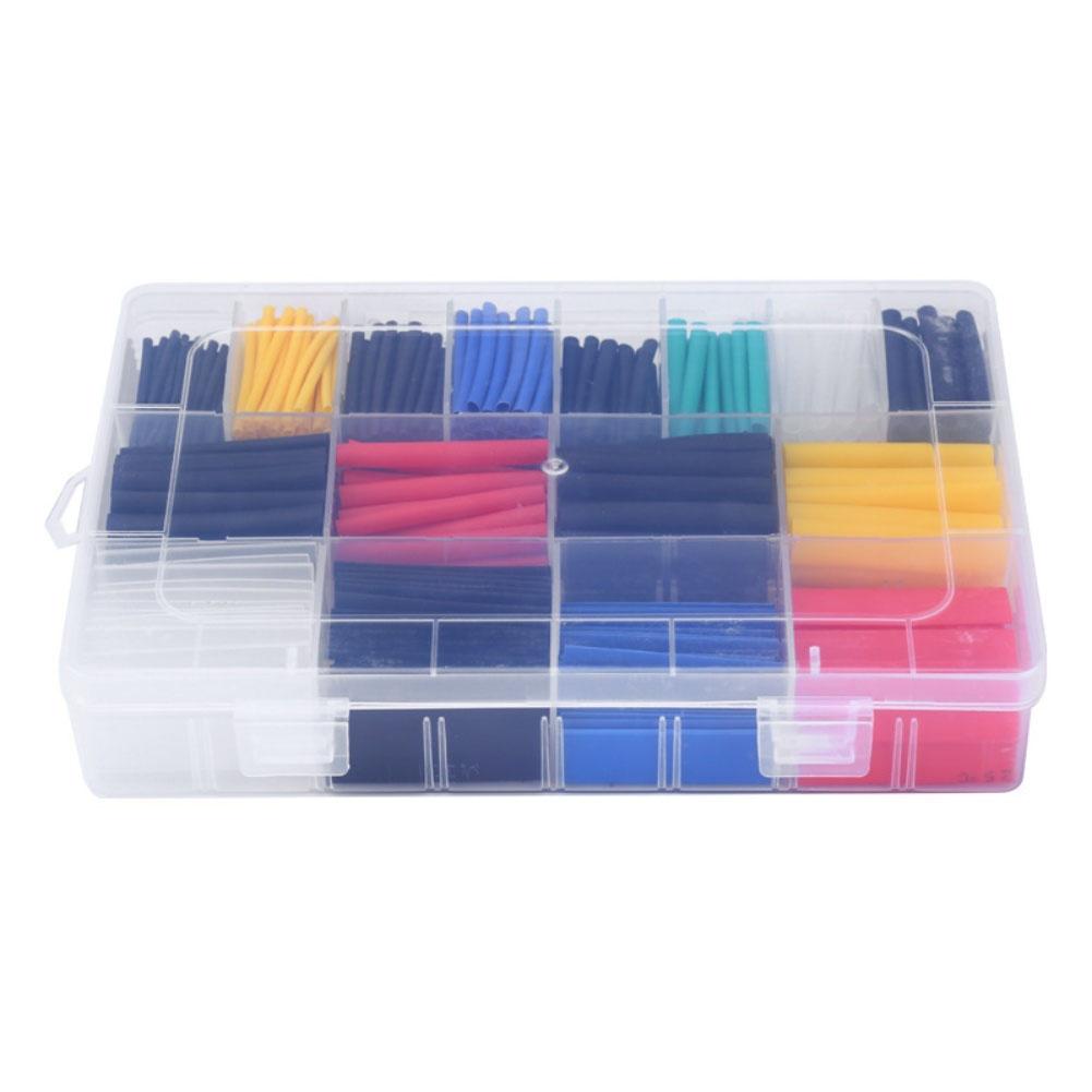 Cable Splice Kit Heat Shrink Tubing Packed In Plastic Box Waterproof Insulation 8 Sizes Included For Automotive Wiring