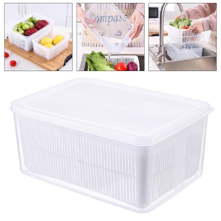 Draining Storage Containers Fridge Produce Saver Bins for Vegetables
