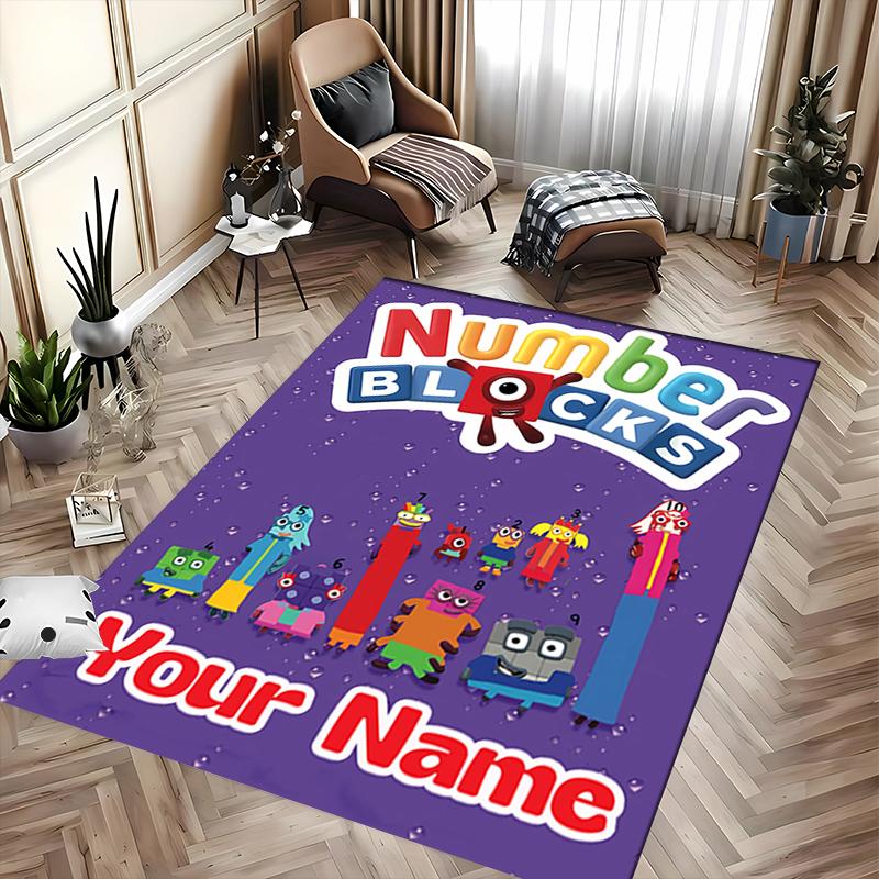 Benutzerdefinierter Personalisierung Numberblocks Teppich - Perfekt für Küche, Bad, Waschküche Dekor Große Größe Verfügbar, Geschenk Alle Jahreszeiten