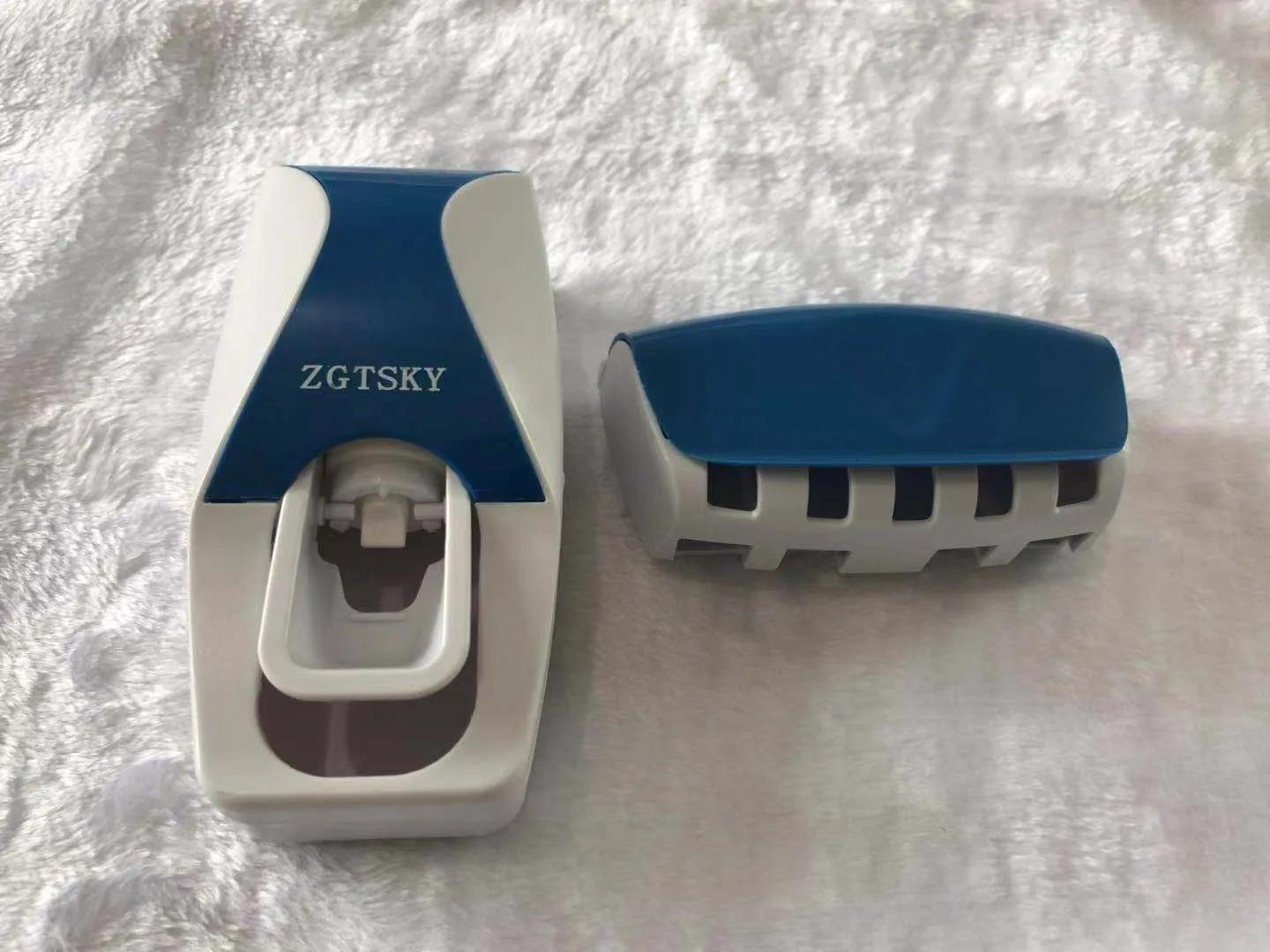 

Bathroom Accessories Automatic Toothpaste Dispenser Dust-proof Toothbrush Holder Wall Mount Stand Toothpaste Squeezers Tooth синій