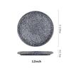 Steak plate plate Household creative black sushi Commercial Japanese food Dim sum flat plate breakfast dishes and plates sets