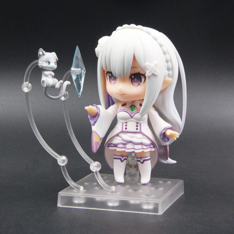 Met betrekking tot:Zero Emilia 751 Q Versie Nendoroid Beweegbare Anime Figuur Met Gezichtswissel Speelgoed Schattige Pop Verzamelobject Bureau Decoratie Cadeaus