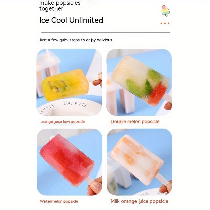 Vintage Style Ice Cream Maker - Airtight 4-Slot Mold with Lid, Nostalgic Popsicle Shapes, Easy Freeze & Store At Home