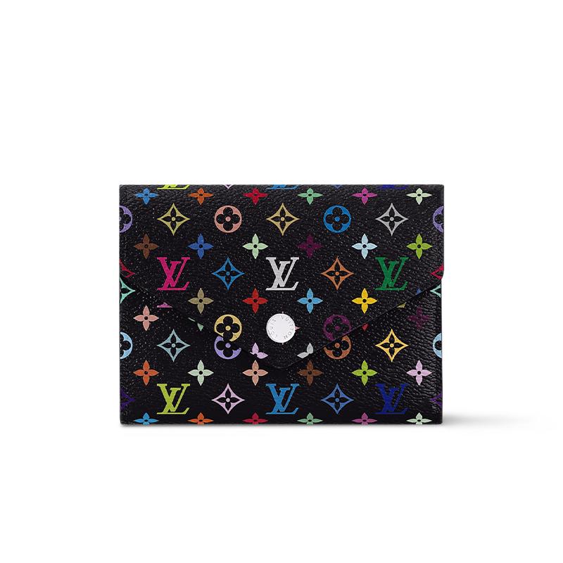 Louis Vuitton X Takashi Murakami Victorine Monogram Snap Wallet Women Wallet Black M14163