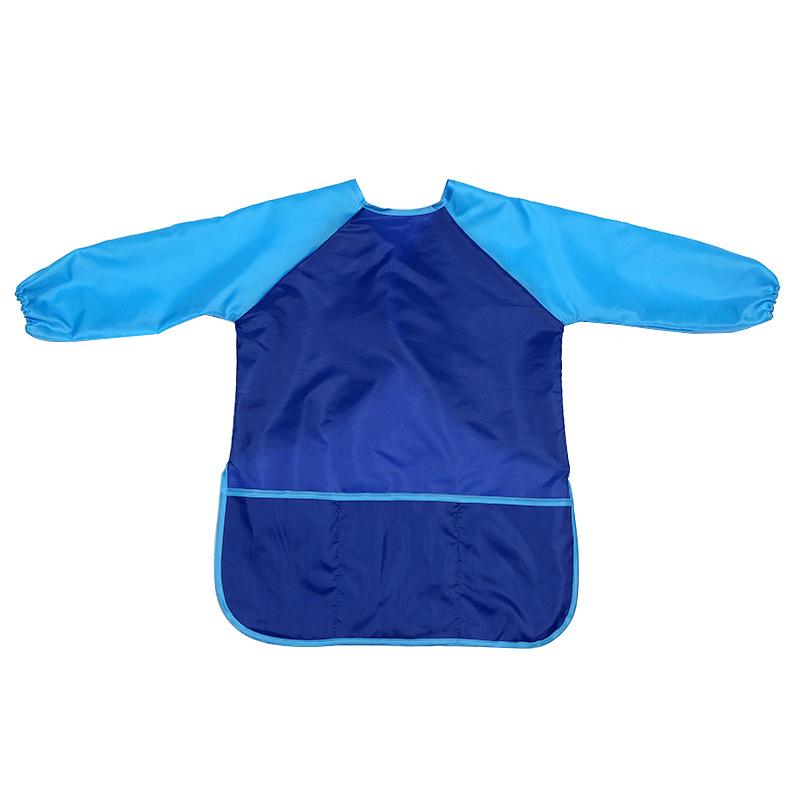Children s Waterproof Stain-Resistant Back-Fastening Art Apron with Long Sleeves