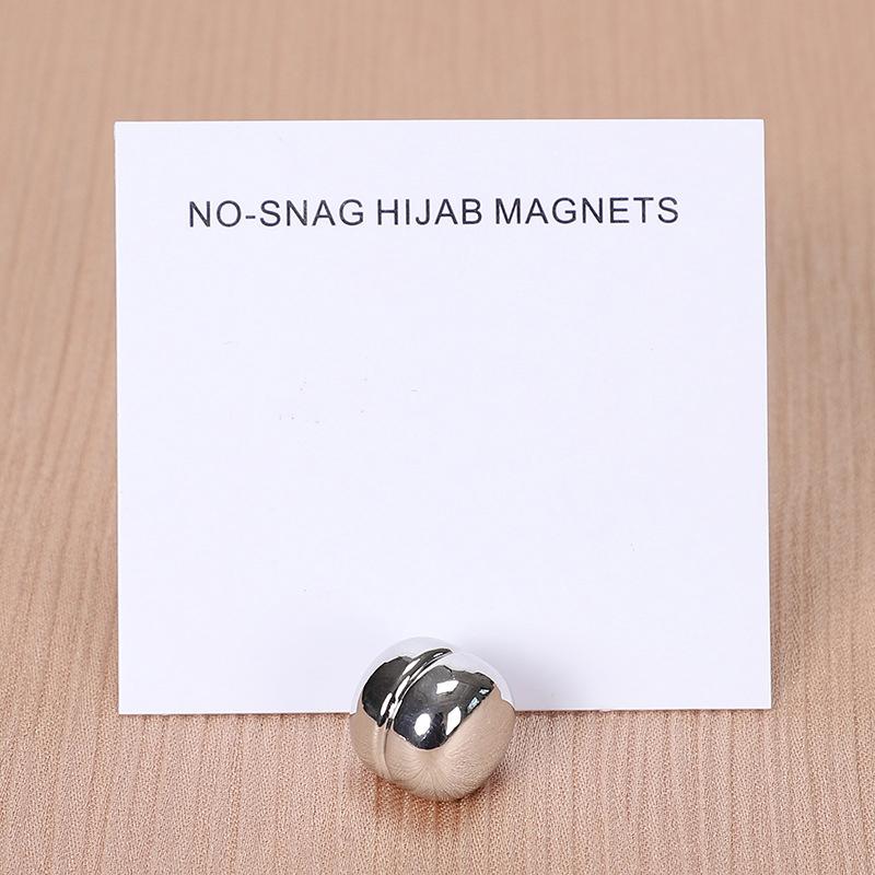 1 Pair Matte Magnet Hijab Pins Magnetic Brooch Headscarf Women Shawl Strong Magnetic Button Headscarf Accessories Mix Color