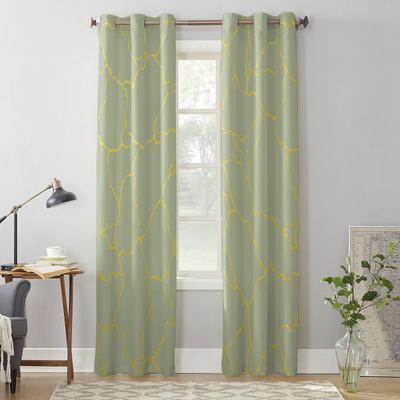 Tende da finestra con texture verde salvia, linee geometriche, per soggiorno, camera da letto, cucina moderna, tende