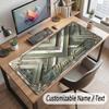 Abstract Geometric Theme Customized Mouse Pad Personalized Print Name Text Desk Mat For Home Office Table Decor