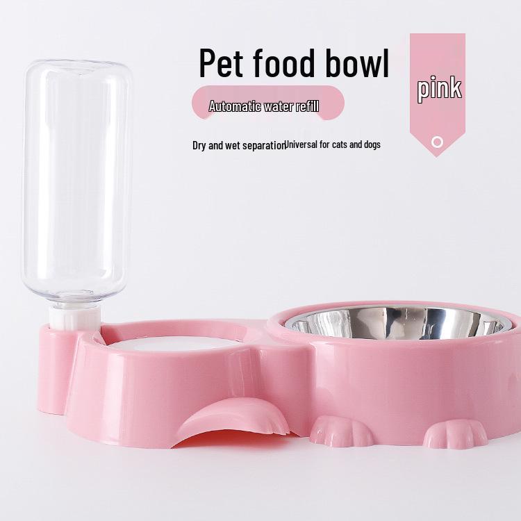 Pet Water & Food Dispenser: No Mess Cat & Dog Bowl