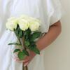 Realistic Simulation Rose Flower Real Touch Fake Flowers  Outdoor Garden Decor