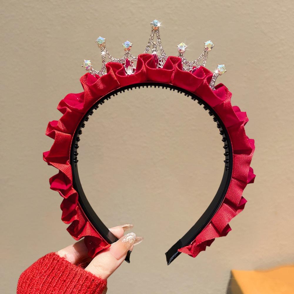 

Hair Hoop Princess Crown Zircon Celebration Hairband Sweet New Year Headband Children Style 5