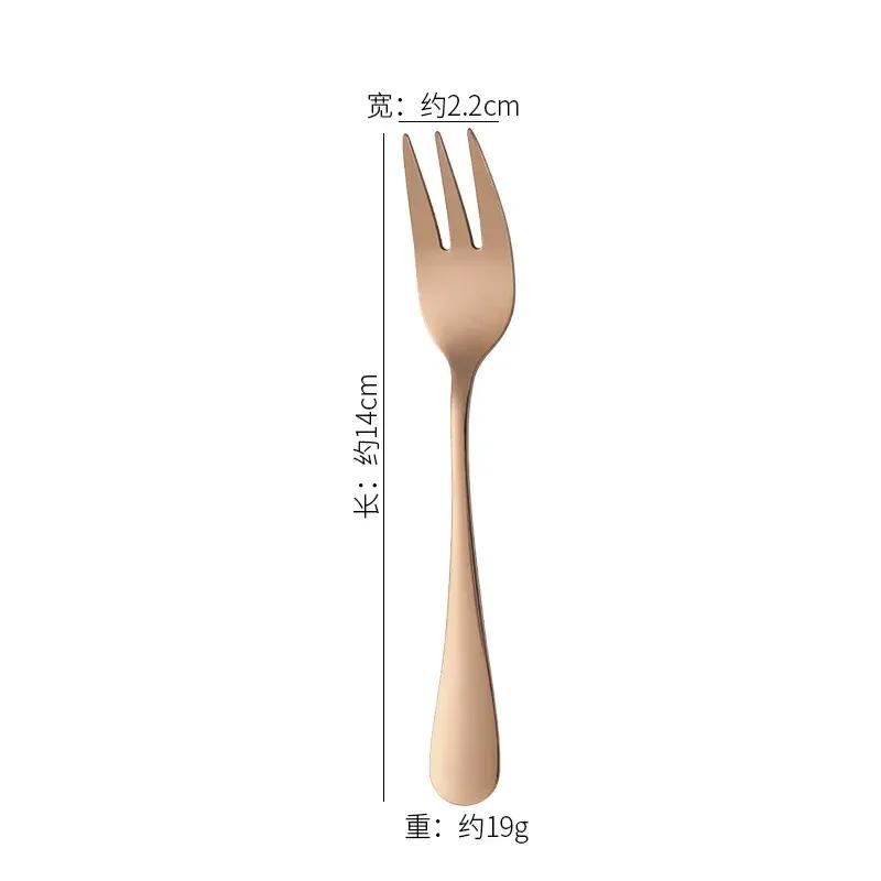 1010 Series Stainless Steel Fruit Fork, Three Tooth Cake, Dessert Fork, Hotel Tableware, Gift, Laser Logo