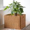 Rattan Stroh Aufbewahrungskorb Japanisch Handgewebt Kleinkram Organizer Körbe Große Kapazität Wäschebehälter Badezimmer Organizer