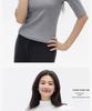 Cotton's Aesthetics Slim-fit Women's High-neck Short-sleeve Versatile Drop Shoulder Top