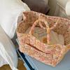 Floral Pattern Fabric Storage Boxes With Handles Foldable Organizer Clothing Underwear Home Bedroom Bathroom Desktop Travel Use