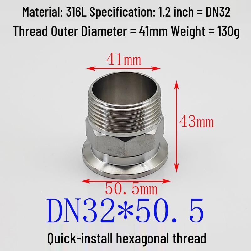 Hongshun Heavy-Duty Hex Quick Connect Stainless Steel Threaded Nipple with Chuck and Wrench Flats