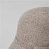 Wool Bucket Hat Women's Retro Autumn and Winter Thermal Basin Hat Thousand Gold Top Hat