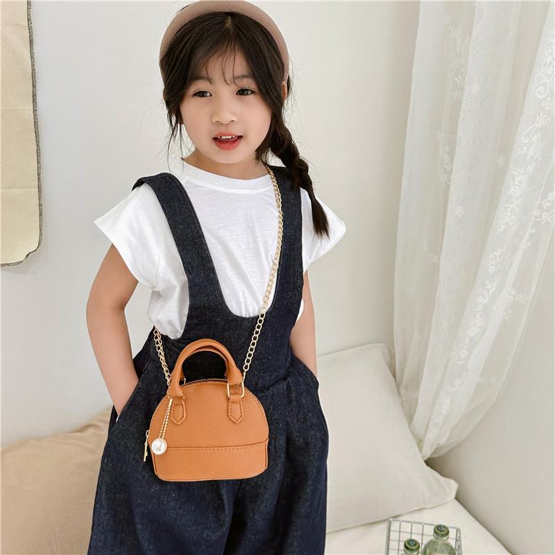 Trendy Pu Leather Mini Shell Bag For Kids Available In Multiple Colors For Fashion