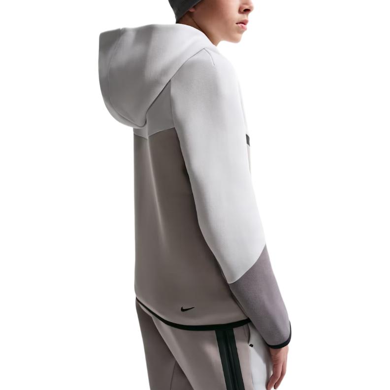 Nike Sportbekleidung Tech Fleece Color Block Logo Kapuzen-Reißverschlussjacke Kinderjacken HV5867-025