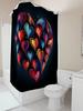 3D Colorful Heart Shower Curtain | Vibrant and Modern Bathroom Decor