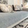 Simple Solid Color Style Sofa Towel Thick Plush Non-Slip Couch Slipcover Anti Pet Scratch Sofa Protector for Living Room Home