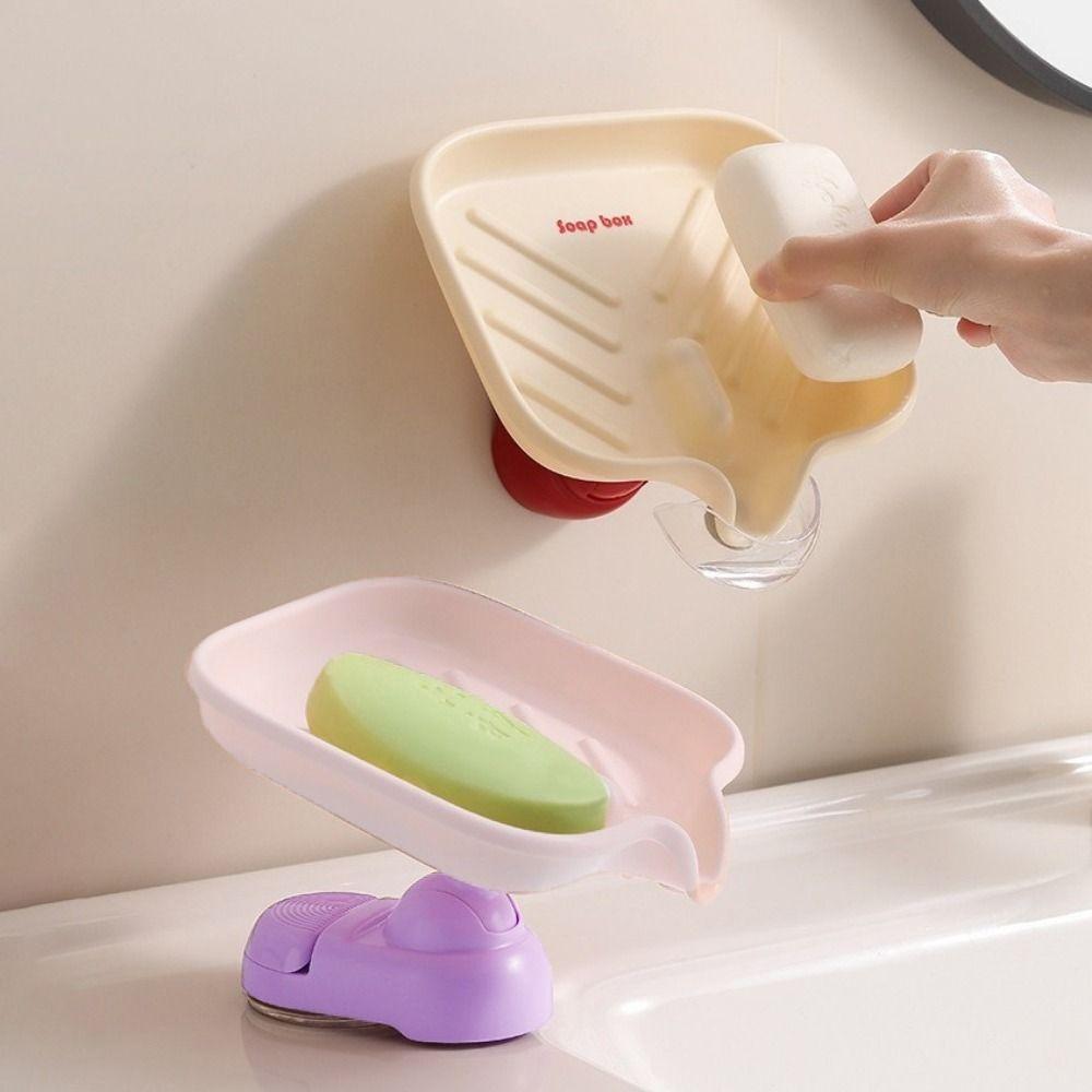 Adjustable Angle Flexible Angle Soap Rack Suction Cup Self Draining Soap Holder Soap Rack Shower
