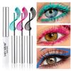 Mascara Fibre de Soie Coloré Brosse Ultra-Fine Allonge les Cils Waterproof Longue Tenue Séchage Rapide Mascara Maquillage Vert Rose