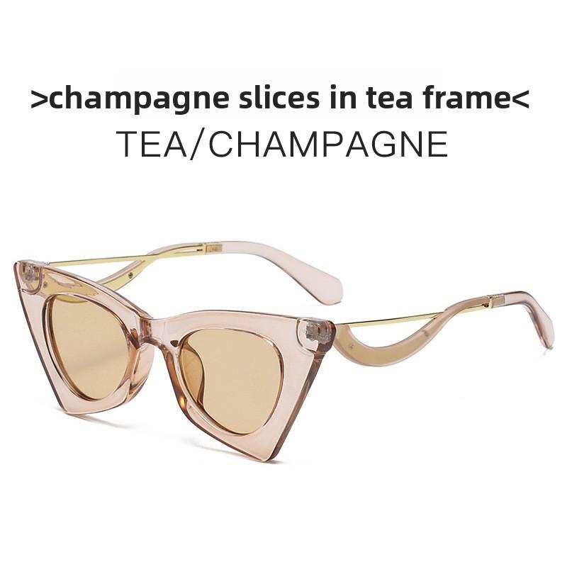 Fashion Cat Eye Sunglasses With Uv400 Protection For Summer Travel And Parties