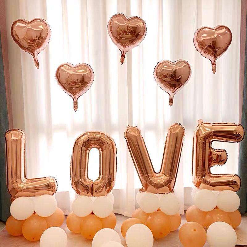 Romantic LOVE Balloon Set for Proposal, Birthday, or Wedding Room Decoration