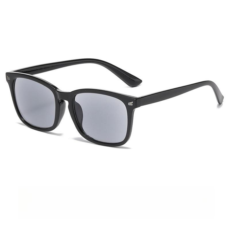 

Men Square Frame Gray Lenses Reading Glasses Women Outdoor Ultralight Anti-UV Presbyopia Vintage Plus Diopter Eyewear 0 To +4.0 0