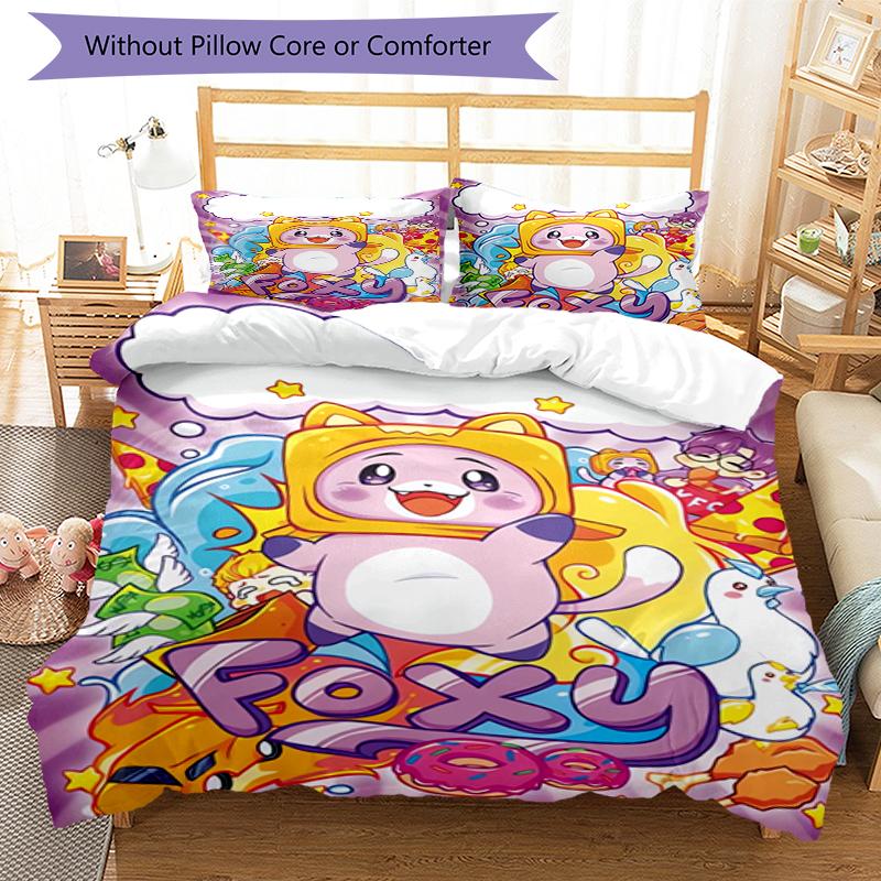 3pcs LankyBox Bedding Set Duvet Cover Closure Includes 1 Duvet Cover & 2 Pillowcases, Soft and Comfortable for All Seasons.