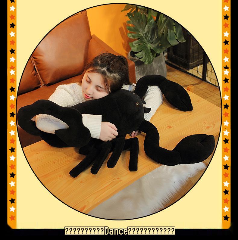 Black Scorpion Prank Plush Toy - Insect Figure Pillow, Holiday Gift