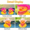 Rubber Cowboy Duck Car Ornaments Yellow Ducks Decoration Dashboard with Cowboy Hat Necklace Sunglasses