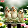 2D Acrylic Happy Chick Garden Stake with Base, Waterproof Indoor & Outdoor Decor for Planters & Lawns, Easter & Year-Round Fairy Theme Ornament