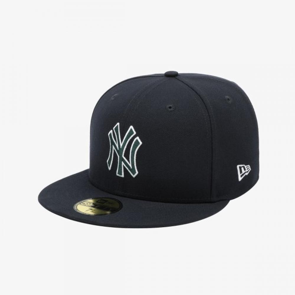 New Era New York Yankees Basic Outline Fitted Cap Navy 14881541 NAVY/712