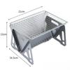 Stainless steel charcoal barbecue grill, outdoor camping charcoal grill, suitable for parties and beach picnics, portable