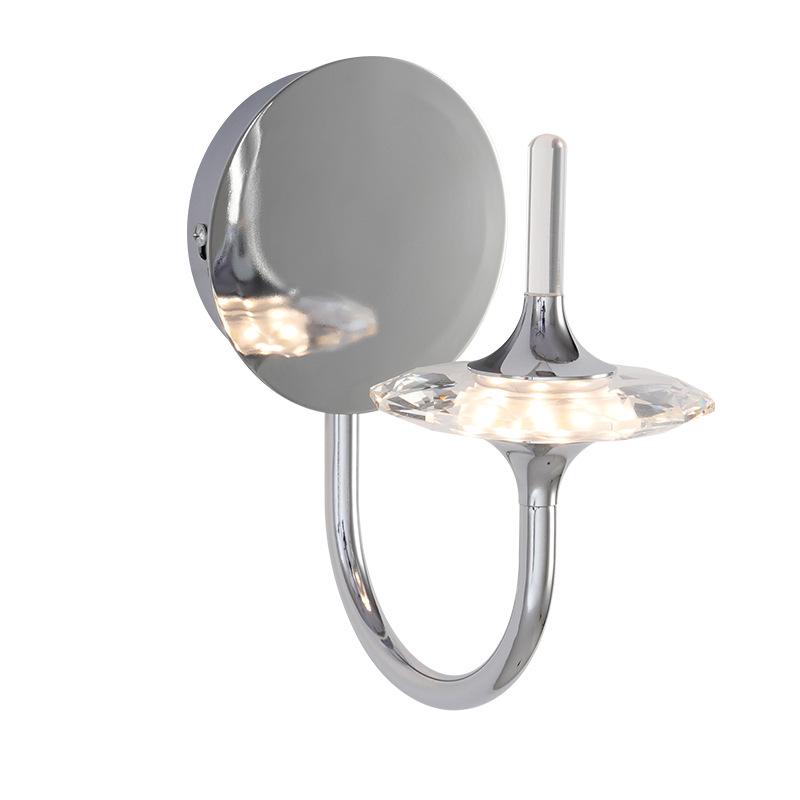 Italienische minimalistische runde Kristall-Wandleuchte für Schlafzimmer oder Flur