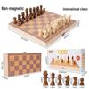 Solid Wood Magnetic Folding Chess Set with Double Queens for Students and Children.
