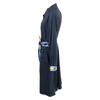 LEONARD 0388350 Water-repellent Nylon and Silk Belted Spring Coat Coat 42 NavyUsed